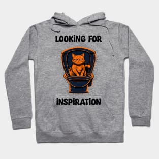 Orange cat looking for inspiration Hoodie